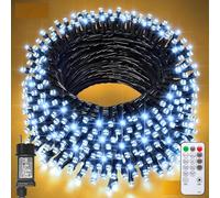 Jsdoin Luces de Navidad,40M 400 LED Luces Arbol Navidad,8 Modos con Función de Memoria y Control Remoto Luz Cadena Ligera para Jardín,Boda, Fiesta, Balcón, Interior (Blanco Frío, 400LED)