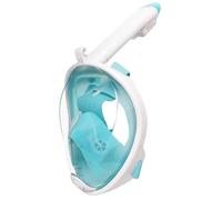 Jsdoin Máscara de Snorkel,180°Panorámica Máscara de Buceo de Cara Completa Infantil, Anti-vaho Anti-Fuga,Diseño Antiniebla y Plegable para Adultos y Niños (Blanco Verde, XS)