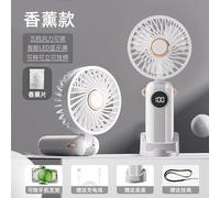 Jsdoin Ventilador portátil, mini ventilador portátil con pantalla LED, configuración de 5 velocidades y ventiladores de cuello recargables para oficina en casa de viaje al aire libre de verano