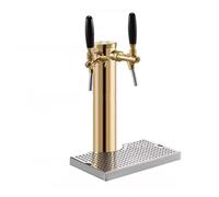 JSDQQG Torre de Cerveza, Kit de Conversión de Cerveza de Grifo de Acero Inoxidable, para Beber Cerveza de Barril en Bares, hoteles, restaurantes,2 faucets+Drip Tray