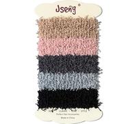 Jseng Paquete de 10 lazos para el cabello, elásticos gruesos que no dañan el cabello, bandas elásticas de rizo sin costuras, soportes para cola de caballo, accesorios para el cabello grueso y rizado,