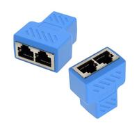 JSER - 2 adaptadores de red Ethernet STP UTP Cat6 RJ45 8P8C a Dual RJ45 divisor