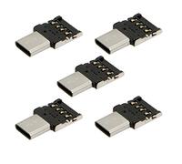 JSER 5 adaptadores ultra mini USB-C a USB 2.0 OTG para teléfonos móviles, tabletas, cables USB y memorias USB.