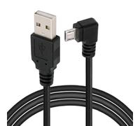 JSER Cable de Carga de Datos en ángulo Izquierdo de 90 Grados, Micro USB 2.0 Tipo 5 Pines a USB 2.0 Tipo A, 480 Mbps, para teléfono, Tableta, computadora, cámara (10 cm)