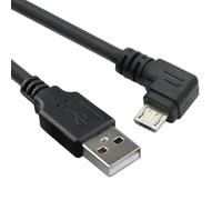 JSER Cable de carga de datos en ángulo recto de 90 grados Micro USB 2.0 tipo 5 pines a USB 2.0 tipo A de 480 Mbps para teléfono, tableta, computadora, cámara (150 cm)