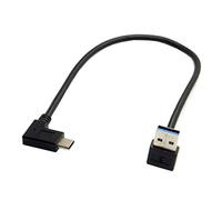 USB 3.1 reversible USB-C en ángulo a 90 grados hacia arriba un cable de datos macho para MacBook, tableta y teléfono móvil