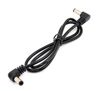 JSER DC Power 5,5 x 2,1 mm/2,5 mm macho a 5,5 2,1/2,5 mm macho cable conector en ángulo recto 90 grados 60 cm JSER