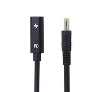 JSER Tipo C USB-C hembra entrada a DC Power PD cable de carga adecuado para portátil 18-20 V (5.5 x 2.5 mm)
