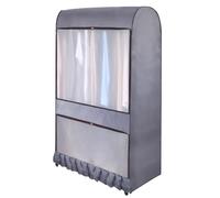 JSFYJZYZ Fundas Ropa Armario Perchero Grande Funda Ropa con Tapa Perchero Funda Burro Ropa con Tapa Inferior Cerrada(Gray,100x150x50cm/39x59x19in)