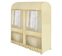 JSFYJZYZ Fundas Ropa Armario Perchero Grande Funda Ropa con Tapa Perchero Funda Burro Ropa con Tapa Inferior Cerrada(Yellow,120x150x50cm/47x59x19in)