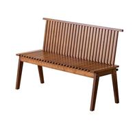 JSFYJZYZ Solid Wood Outdoor Bench Foldable Backrest Garden Bench with Ergonomic Design Patio Seating for Park & Yard(120x43x79cm/47x16x31in)