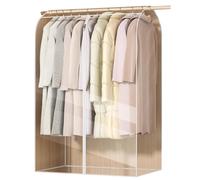 JSFYJZYZ Transparentes Fundas Ropa Armario, Funda Burro Ropa Perchero Bien Selladas Funda Estanteria con Cremallera Inferior Cerrada(80x50x120cm/31x19x47in)