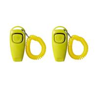 JSGHGDF 2 silbatos de razas para entrenamiento de perros, accesorio eficiente de herramienta con correa de muñeca para hacer clic en perros