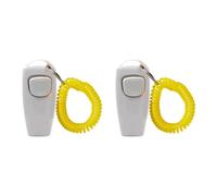 JSGHGDF 2 silbatos de razas para entrenamiento de perros, accesorio eficiente de herramienta con correa de muñeca para hacer clic en perros