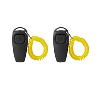 JSGHGDF 2 silbatos de razas para entrenamiento de perros, accesorio eficiente de herramienta con correa de muñeca para hacer clic en perros