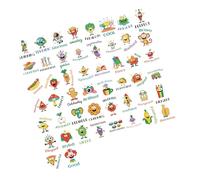 JSGHGDF 50 hojas de calcomanías divertidas de alabanza de animales, removibles, impermeables, adecuadas para niños, proyectos de bricolaje, regalos, calcomanías educativas de recompensa de dibujos