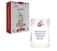 JSGHGDF 54 chistes divertidos sobre el 4 de julio, Día de la Independencia, tarjetas de broma temáticas para eventos sociales y celebraciones de festivales, tarjetas de humor nacionalista