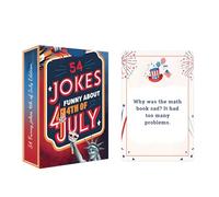JSGHGDF 54 chistes divertidos sobre el 4 de julio, Día de la Independencia, tarjetas de broma temáticas para eventos sociales y celebraciones de festivales, tarjetas de humor nacionalista