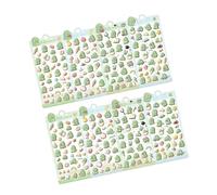 JSGHGDF 8 hojas de calcomanías decorativas de animales de dibujos animados para pared, muebles, libros y proyectos de manualidades, calcomanías en relieve