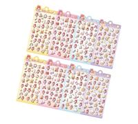 JSGHGDF 8 hojas de calcomanías decorativas de animales de dibujos animados para pared, muebles, libros y proyectos de manualidades, calcomanías en relieve