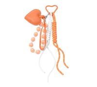 JSGHGDF Adorable colgante de garra de gato con detalle de fresa acrílica, práctico soporte de metal para llavero, regalo perfecto para ella, accesorio de moda para bolso, Amarillo