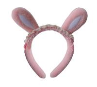 JSGHGDF Adorkable - Diadema de conejo peludo para baile de graduación o cumpleaños, diseño de oso y encaje