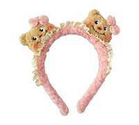 JSGHGDF Adorkable - Diadema de oso peludo para bailes de graduación, cumpleaños, diadema divertida con lazo de encaje
