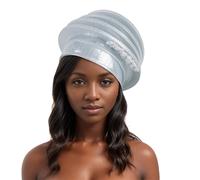 JSGHGDF Boinas de flores exageradas, unisex, a la moda, para fiestas, cómodas, para actividades al aire libre y fiestas, transpirable, blanco, Talla única