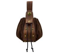 JSGHGDF Bolsa portátil con cordón, cinturón de cuero medieval, vintage, bolso de joyería, bolsa de dados, suministros de cosplay, Brown, Section 2