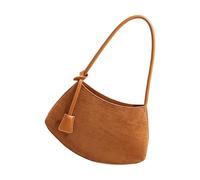 JSGHGDF Bolso de gran tamaño para las axilas, acabado texturizado, espacioso, interior, trabajo, viajes, accesorios esenciales para mujer, bolsa de gamuza de primera calidad para mujer, Brown, One