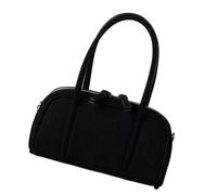 JSGHGDF Bolso de hombro de ante de alta calidad con correa desmontable para uso casual y de oficina, Black