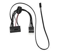 JSGHGDF Cable adaptador de panel frontal de 20P a 9 pines para placas base y cable adaptador de panel frontal de carcasa pequeña