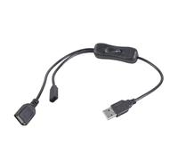 JSGHGDF Cable de carga simultáneo USB a USB tipo CREATE Link con cambio de encendido permanente para uso en teletrabajo, lámpara de escritorio, cable de carga para conferenciante