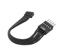 JSGHGDF Cable de extensión USB de transferencia de datos estable de 9 pines macho a 10 pines hembra para uso en computadora de escritorio, señales de integridad, organizador de cables de extensión