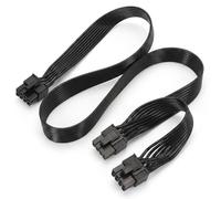 JSGHGDF Cable modular plano Pcie de 8 pines de 6 + 2 pines, 18 AWG, de cobre estañado, Pvc, cable flexible de alta corriente para cable de alimentación Atx3.1 de alta potencia