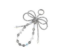 JSGHGDF Cadena con colgante de correa de teléfono con cuentas creativas con doble acento, accesorio de joyería para monedero, llaves, doble lazo con cuentas, B, Taille unique