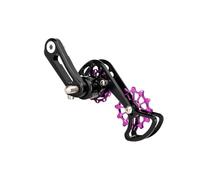 JSGHGDF Cadena tensora de cadena de bicicleta de montaña de una sola velocidad de aleación de aluminio, cadena de rodillos, polea, accesorios de ciclismo, cadena de desviador, fácil instalación