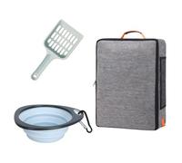 JSGHGDF Caja de arena plegable multifuncional que se puede utilizar como bolsa de almacenamiento o tina, impermeable, portátil, para uso doméstico, caja de arena hermética, inodoro portátil