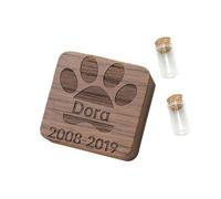 JSGHGDF Caja de recuerdos para mascotas, diseño fácil de usar, almacena dientes de pelo, uñas, artículos sentimentales, caja de almacenamiento de memoria