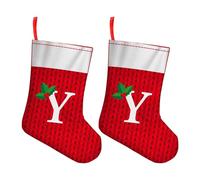 JSGHGDF Calcetín de Navidad para niños con decoración del alfabeto, bolsa de tela de gran capacidad para chimeneas, medias de Navidad con letra