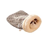 JSGHGDF Cama tipo cueva para gatos para interiores, refugio suave para el pelo con túnel de abrazo, actualización de sueño cálido para invierno, 2 modificaciones de color, refugio interior para gatos