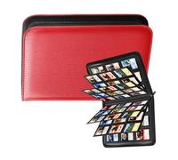 JSGHGDF Carpeta de tarjetas de 9 bolsillos con cierre seguro para almacenamiento de tarjetas intercambiables en fundas transparentes, colección permanente de tarjetas