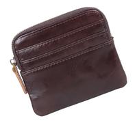 JSGHGDF Cartera fina adicional de piel de caballo salvaje, inmune al agua, para uso diario, cartera artesanal de caballo salvaje, Color café, Mass Beauty