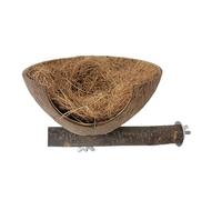 JSGHGDF Casa de pájaros de concha de coco natural, nido colgante para manualidades, jaulas, hábitats, suministros de hábitats para pájaros, accesorios