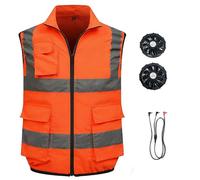 JSGHGDF Chaleco de enfriamiento con 2 ventiladores para hombres y mujeres, hielo reflectante con 2 ventiladores, chalecos de aire acondicionado para veranos calurosos, O, 4X-Large