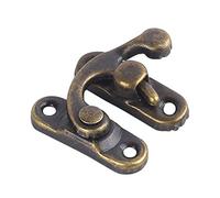 JSGHGDF Cierre de bloqueo de bronce vintage antiguo derecho para gancho, gancho de aleación para brazo oscilante para caja de joyería y cabina, R