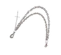 JSGHGDF Cinturón de cadena vintage de metal para hombres y mujeres, aleación, unisex, gótico, accesorio de cintura retro, gótico, de doble capa, pantalones de aleación texturizados, joyería corporal