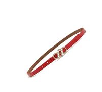 JSGHGDF Cinturón de cintura fina, construcción de poliuretano, elegante para trajes casuales de negocios, elegante cinturón de poliuretano para mujer, rosso, Talla única