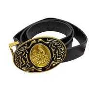 JSGHGDF Cinturón retro con detalle de ojo de cerradura para mujeres y hombres, banda de piel sintética de moda con cierre de aleación, 3 tipos disponibles, cintura tradicional, Sección B, Talla única