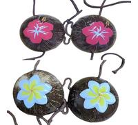 JSGHGDF Coco Shell - Traje de baño con correa ajustable, ligero, transpirable, sostén de coco natural para mujer, playa, vacaciones, cinturón ajustable